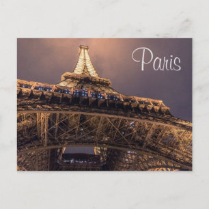 Paris Frankrike - Eiffel torn Travel Vykort