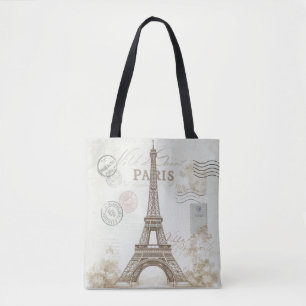 Paris Frankrike Eiffel Torn Tygkasse