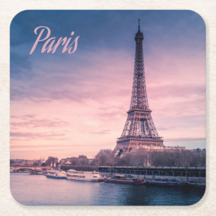 Paris Frankrike eiffel torn Underlägg Papper Kvadrat