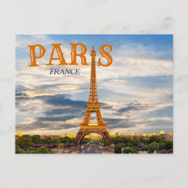 Paris Frankrike - Eiffel Torn Vintage Postcard Inbjudan Vykort
