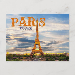 Paris Frankrike - Eiffel Torn Vintage Postcard Inbjudan Vykort
