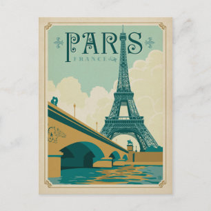 Paris Frankrike - Eiffel Torn Vykort