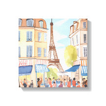 Paris Frankrike Eiffeltornet | Akvarell Europeisk