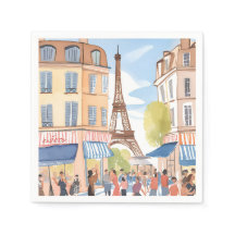 Paris Frankrike Eiffeltornet Akvarell Resa