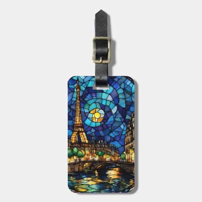 Paris Frankrike Eiffeltornet  Bagagebricka (Vertikal Framsida)