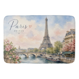 Paris Frankrike Eiffeltornet floden Seine Badrumsmatta