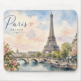 Paris Frankrike Eiffeltornet floden Seine Musmatta