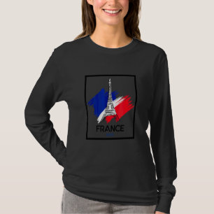 Paris Frankrike & Eiffeltornet Illustration Handri T Shirt