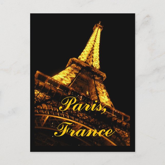 Paris Frankrike Eiffeltornet vykort (Framsida)