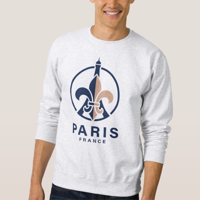 Paris Frankrike Europa Lång Ärmad Tröja (Framsida)