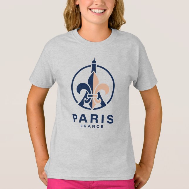 Paris Frankrike Europa T Shirt (Framsida)
