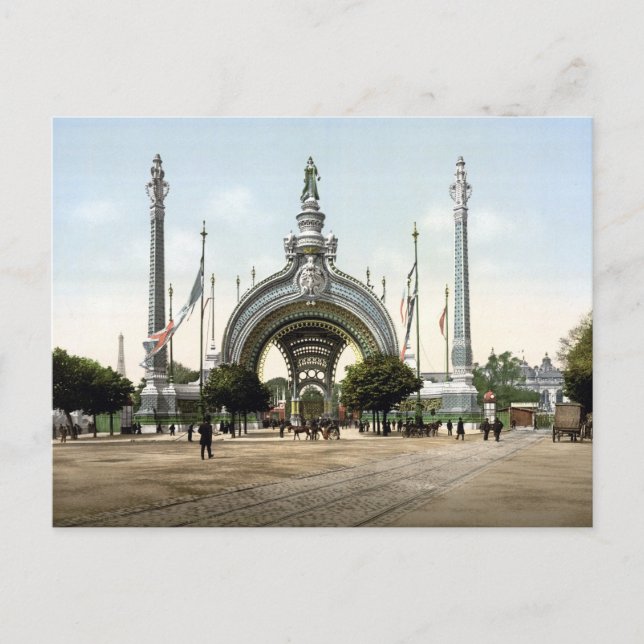 Paris, Frankrike Exposition Universal 1900 Vykort (Framsida)