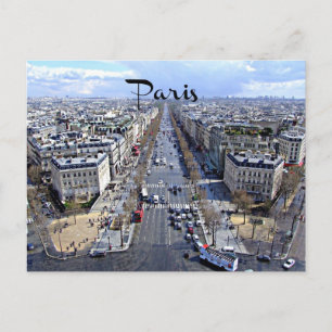 Paris, Frankrike Flygbild vykort