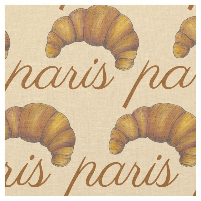 Paris Frankrike Fransk Croissant Pastry Bakery Foo Tyg (Närbild)