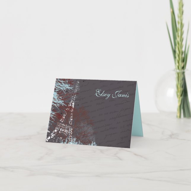 PARIS FRANKRIKE FRANSK Pub Bat mitzvah tack för di Anteckningskort (Framsida)