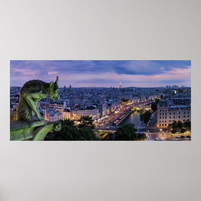 Paris Frankrike Gargoyle Poster (Framsidan)