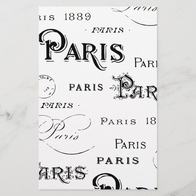 Paris Frankrike Gifts and Souvenirs Brevpapper (Framsida)