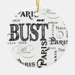Paris Frankrike Gifts and Souvenirs Julgransprydnad Keramik