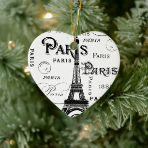 Paris Frankrike Gifts and Souvenirs Julgransprydnad Keramik