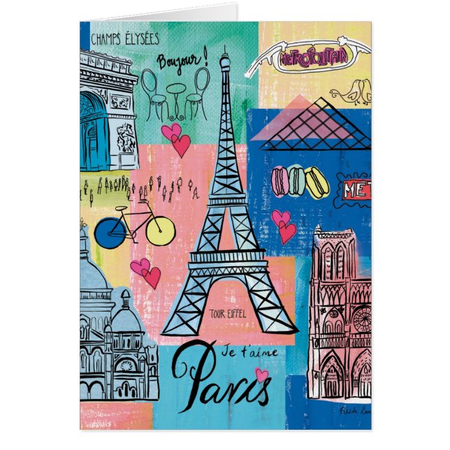 Paris, Frankrike Hälsningskort (Framsidan)