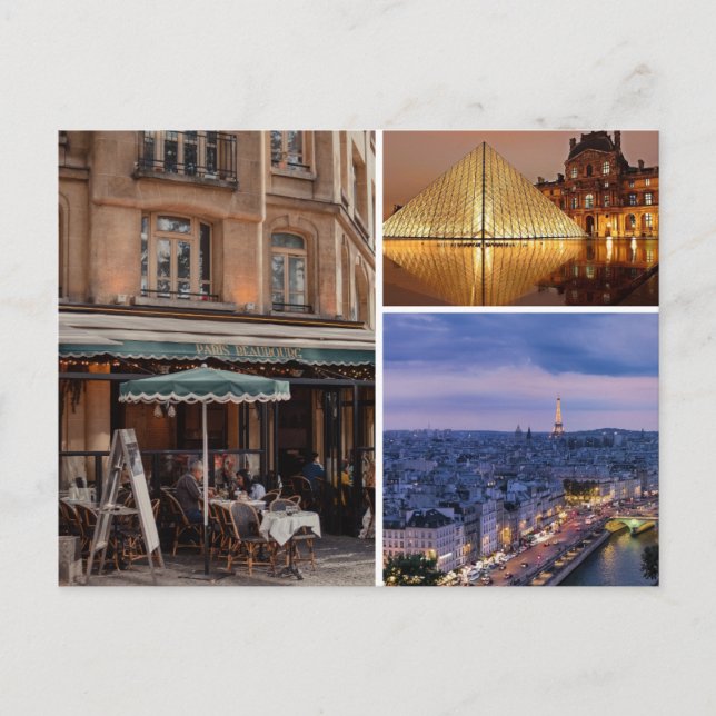 Paris Frankrike Inbjudan Vykort (Framsida)