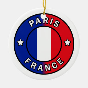 Paris Frankrike Julgransprydnad Keramik