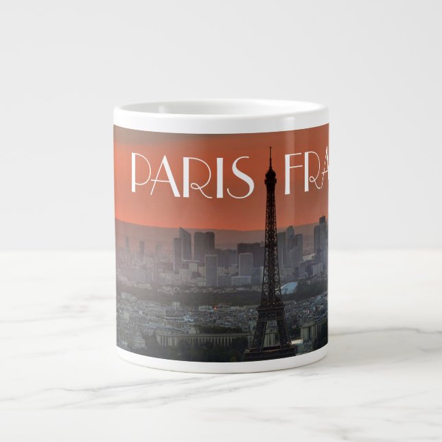 Paris Frankrike Jumbo Mugg (Framsidan)