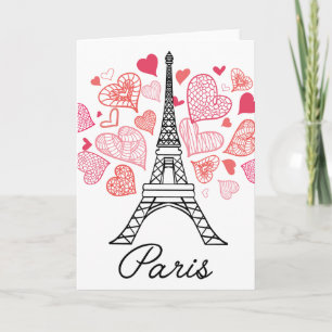 Paris, Frankrike Kärlek Helgkort