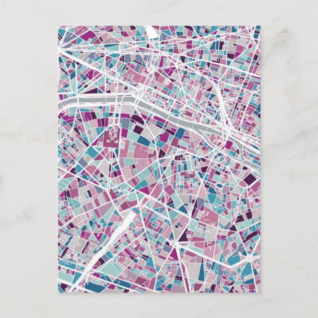 Paris Frankrike Karta Vykort (Framsida)