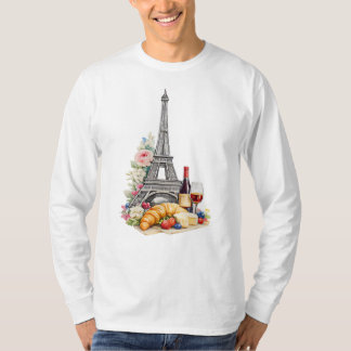 Paris Frankrike Långärmad T-Shirt