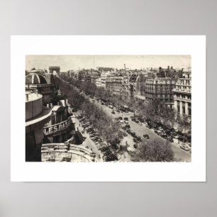 Paris Frankrike L'Avenue des Champs-Elysses, 1950- Poster