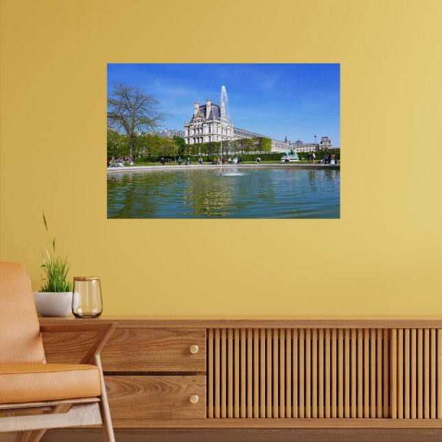 Paris. Frankrike. Lovre. Poster (Vardagsrum 2)