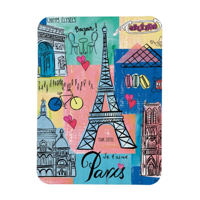 Paris, Frankrike Magnet (Vertikal)