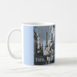 Paris, Frankrike, med blått tips Kaffemugg