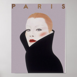 Paris Frankrike Mode Vintage Tryck