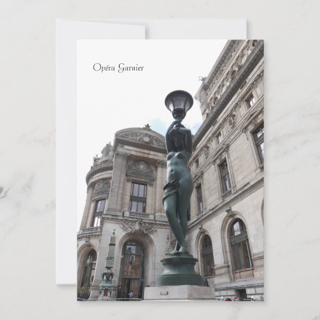 Paris. Frankrike. Palais Garnier Inbjudningar (Framsida)