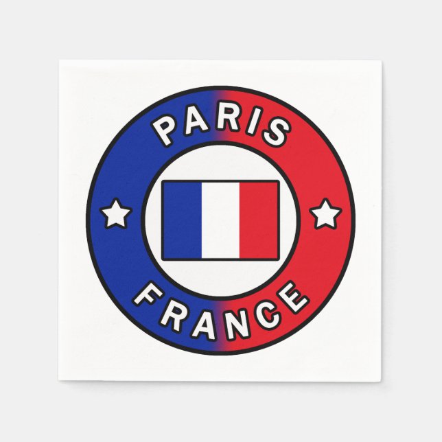 Paris Frankrike Pappersservett (Framsidan)