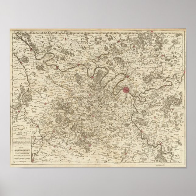 Paris Frankrike Poster (Framsidan)