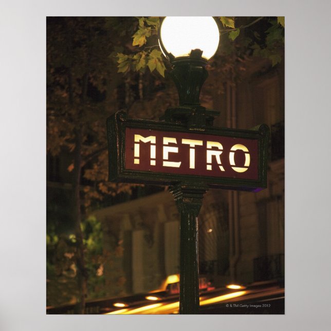 Paris, Frankrike. Poster (Framsidan)