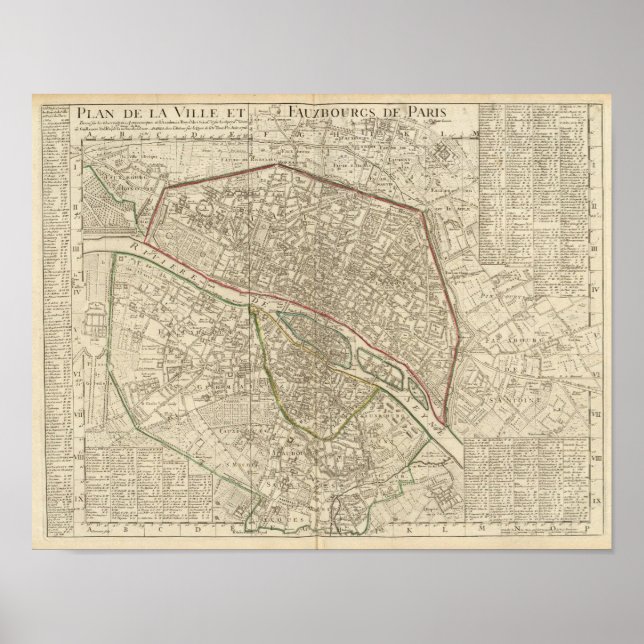 Paris Frankrike Poster (Framsidan)