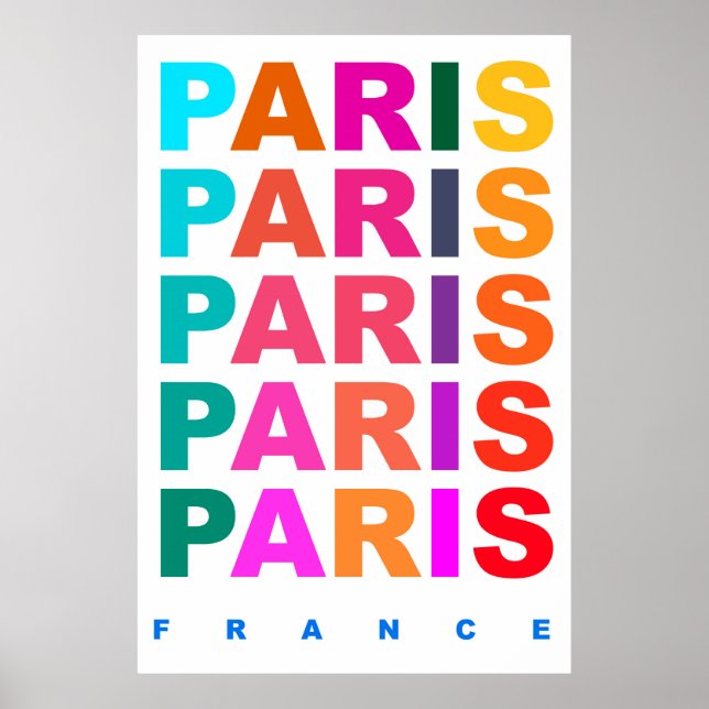 Paris Frankrike Poster (Framsidan)