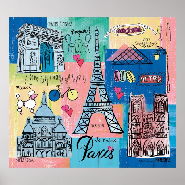 Paris, Frankrike Poster (Framsidan)