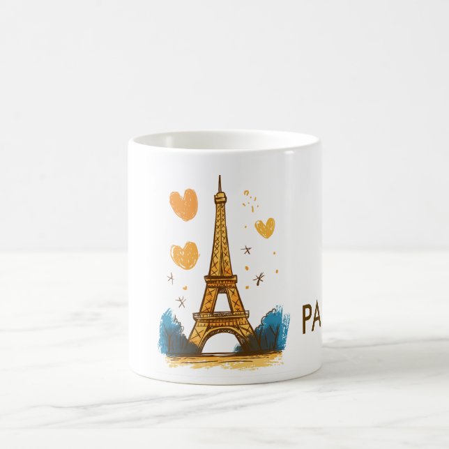 Paris Frankrike Resa Kaffemugg (Center)