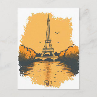 Paris Frankrike Resa Vykort