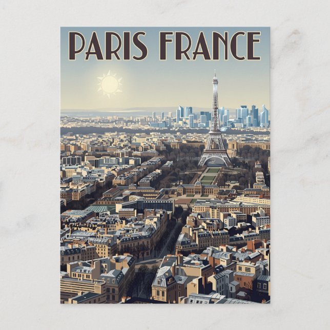 Paris Frankrike Resa  Vykort (Framsida)