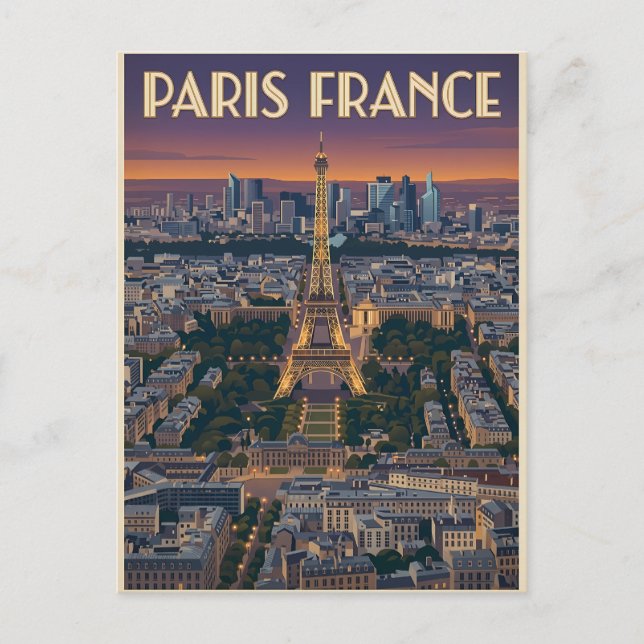 Paris Frankrike Resa  Vykort (Framsida)