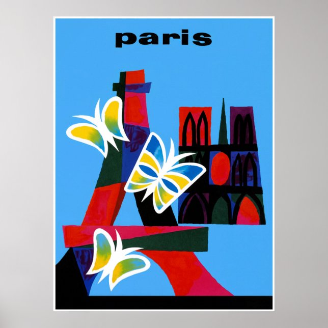Paris, Frankrike Resaaffisch Poster (Framsidan)
