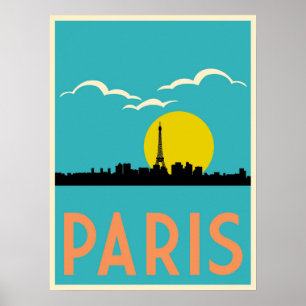 Paris frankrike, reser affischen poster