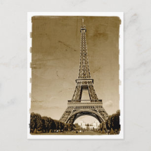 paris frankrike retro vykort