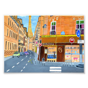 Paris Frankrike, Rue. St. Dominique Photo Fototryck